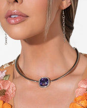 Load image into Gallery viewer, Asscher Assumption - Complete Look - Purple: Adorably Asscher - Purple Necklace and Asscher Admiration - Purple Bracelet (BB-PR-LB)
