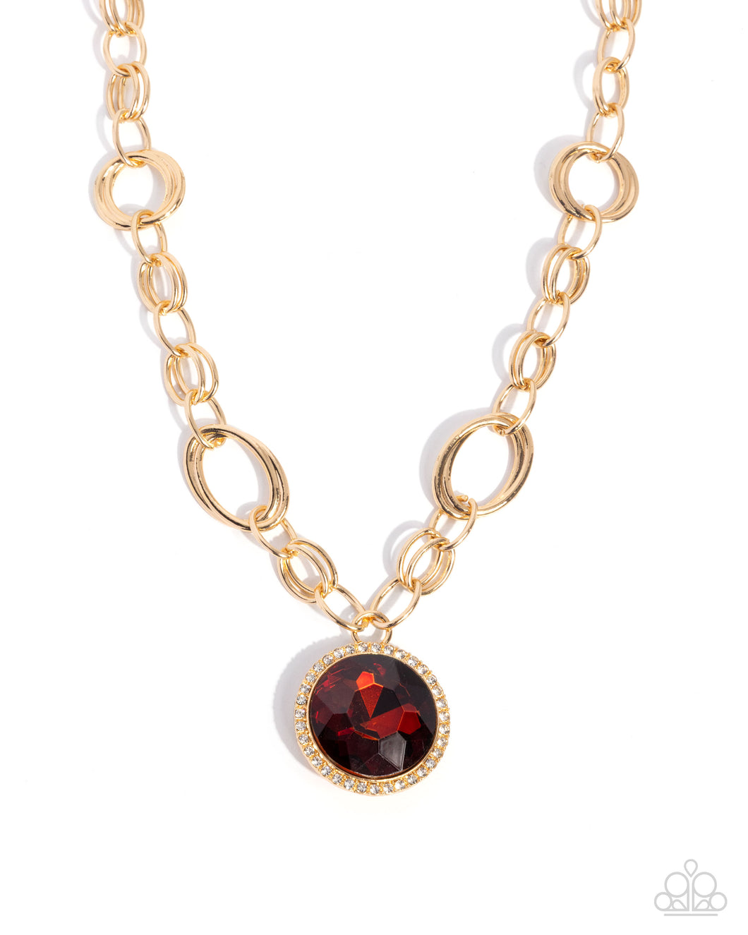 Sophisticated Statement - Brown (Topaz) Necklace