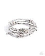 Load image into Gallery viewer, Sensible Shimmer - Silver (White Rhinestone/Acrylics)  Bracelet
