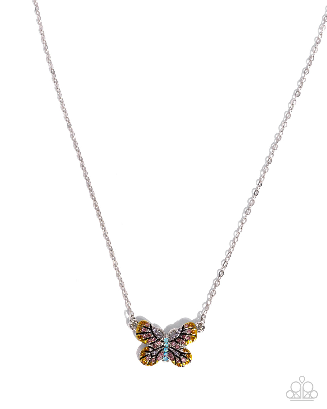 Gliding Glam - Yellow (Butterfly) Necklace