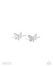 Load image into Gallery viewer, Whimsical Willpower - Silver (Stainless Steel) Dragonfly Post Earring
