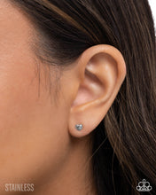 Load image into Gallery viewer, Will You Stay? - Silver (Stainless Steel Heart) Earring
