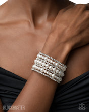 Load image into Gallery viewer, Finalized Flair - White (Pearl/Rhinestone) Bracelet
