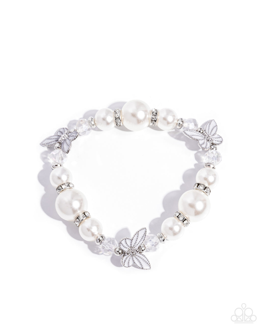 Soaring Sheen - White (Butterfly) Bracelet