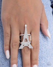 Load image into Gallery viewer, Eiffel Tower Ease - White (Rhinestone) Ring
