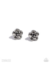 Load image into Gallery viewer, Royal Grounds - Silver (Stainless Steel) Rose Post Earring
