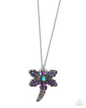 Load image into Gallery viewer, Dauntless Dragonfly - Purple Necklace
