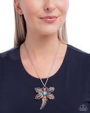 Load image into Gallery viewer, Dauntless Dragonfly - Orange Necklace
