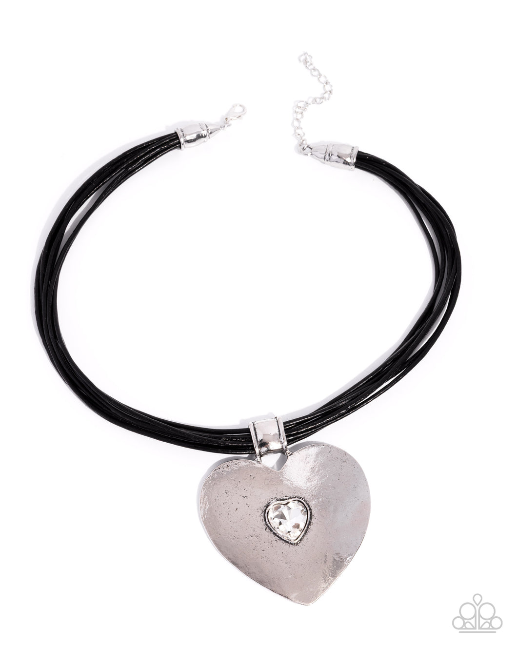 Galentines Day - Black (Heart) Necklace