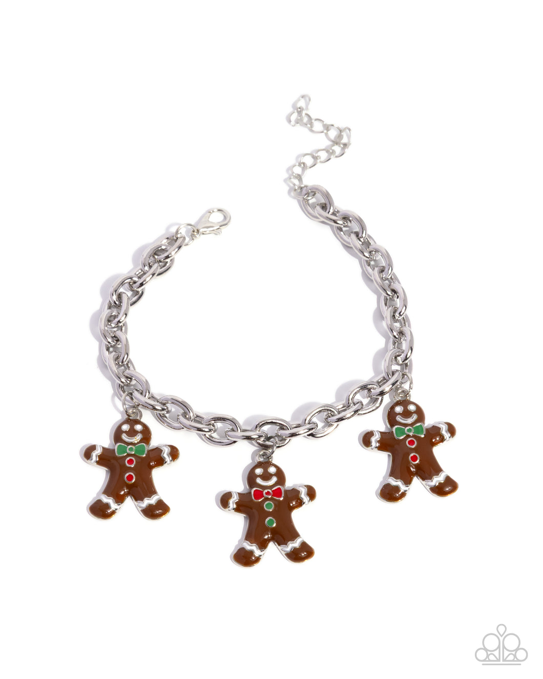 Gingerbread Glitz - Brown (Gingerbread Men) Bracelet