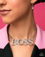 Load image into Gallery viewer, Final Boss - White (Rhinestone) Necklace
