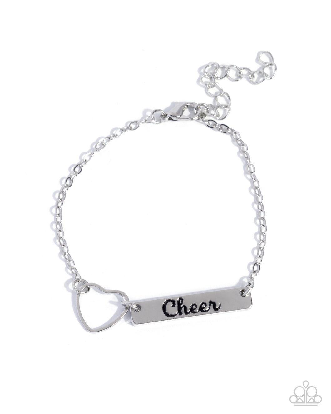 Cheer Craze - Silver (Heart Silhouette) Bracelet