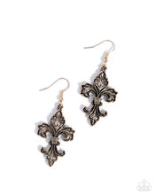 Load image into Gallery viewer, Fancy Fleur-De-Lis - Gold Earring
