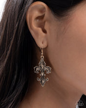 Load image into Gallery viewer, Fancy Fleur-De-Lis - Gold Earring
