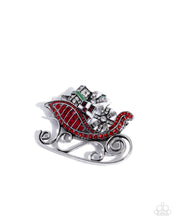 Load image into Gallery viewer, Sledding Shimmer - Red (Sleigh) Brooch
