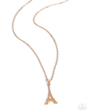 Load image into Gallery viewer, Eiffel Tower Eloquence - Gold Necklace
