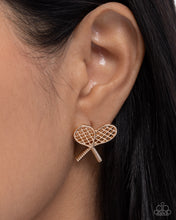 Load image into Gallery viewer, Tennis Team - Gold Post Earring

