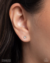 Load image into Gallery viewer, Silent Shimmer - White Rhinestone (Stainless Steel) Post Earring
