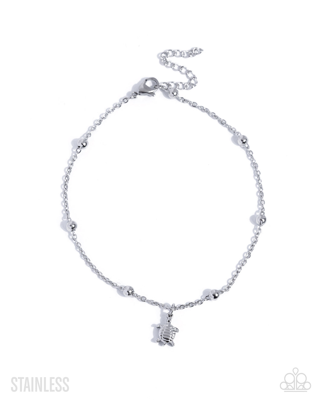 Turtle Timbre - Silver (Stainless Steel) Turtle Anklet