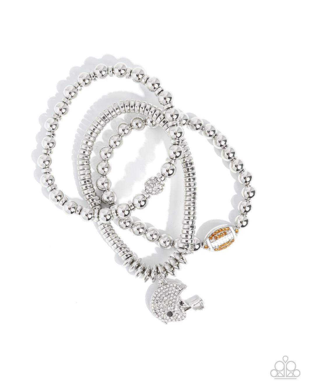 Football Flavor - Brown (Rhinestone Helmet) Bracelet