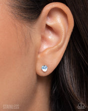 Load image into Gallery viewer, Simple Sweetheart - Blue (Stainless Steel Heart)  Post Earring
