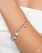 Load image into Gallery viewer, Completely Courted - White (Rhinestone):Courting Ceremony - White Necklace,Courting Crush - White Bracelet and Courting Custom - White Earring (BB-WT-MD)
