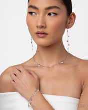Load image into Gallery viewer, Completely Courted - White (Rhinestone):Courting Ceremony - White Necklace,Courting Crush - White Bracelet and Courting Custom - White Earring (BB-WT-MD)
