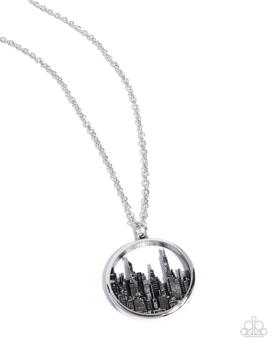 Sharp Skyscrapers - Silver (Cityscape) Necklace