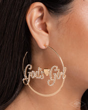 Load image into Gallery viewer, Shine with Purpose - Gold (God's Girl) Hoop Earring
