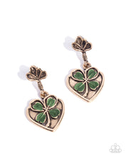 Load image into Gallery viewer, Confident Clover - Green Post Earring
