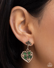 Load image into Gallery viewer, Confident Clover - Green Post Earring
