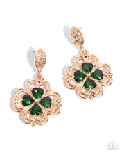 Load image into Gallery viewer, Casual Clover - Green Post Earring
