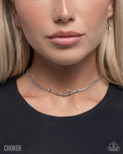 Load image into Gallery viewer, Favorable Faith - White (Rhinestone) Choker Necklace
