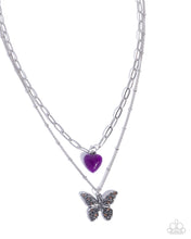 Load image into Gallery viewer, Freeing Fairy Tale - Purple (Butterfly) Necklace
