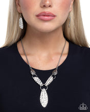 Load image into Gallery viewer, Handcrafted Hierarchy - Silver (Leaf-Like Pendant) Necklace

