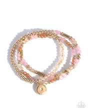 Load image into Gallery viewer, Studded Stack - Pink Stretchy Bracelet
