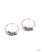 Load image into Gallery viewer, Eclectic Echo - Red (Turquoise) Earring
