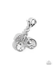 Load image into Gallery viewer, Sweet Cherries - Rhodium Plated White Gem Cherry Charm
