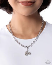 Load image into Gallery viewer, Sweet Cherries - Rhodium Plated White Gem Cherry Charm
