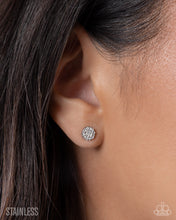 Load image into Gallery viewer, Radiant Request - White (Rhinestone) Stainless Steel Silver Post Earring
