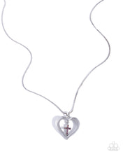 Load image into Gallery viewer, Heavenly Honor - Purple (Cross) Heart Necklace
