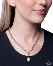 Load image into Gallery viewer, Pearl Push - Rhodium Plated White Pearl Charm
