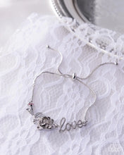 Load image into Gallery viewer, Romantic Runway - Pink (Rhinestone) Silver Love Bracelet
