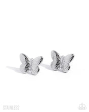 Load image into Gallery viewer, Monarch Moment - Silver (Stainless Steel Butterfly) Post Earrings
