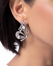 Load image into Gallery viewer, Aerial Angle - White (Butterfly) Post Earring

