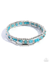 Load image into Gallery viewer, Complete Couture - Blue Set: Finishing Fringe - Blue Necklace and Settled Stack - Blue Bracelet (BB-BL-NU)
