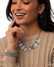 Load image into Gallery viewer, Complete Couture - Blue Set: Finishing Fringe - Blue Necklace and Settled Stack - Blue Bracelet (BB-BL-NU)
