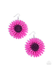 Load image into Gallery viewer, Crafted Color - Pink (Purple Center) Earring
