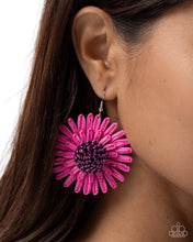 Load image into Gallery viewer, Crafted Color - Pink (Purple Center) Earring
