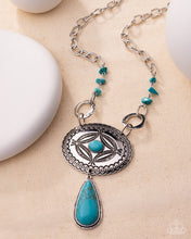 Load image into Gallery viewer, Rustic Mural - Blue (Turquoise) Necklace
